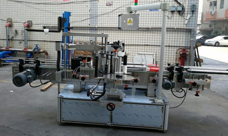 ເຄື່ອງສະຕິກເກີ້ຄູ່ຈີນຜະລິດຕະພັນຂ້າງສອງຂວດ Elliptical Oval ຂວດເຄື່ອງເຮັດປ້າຍອັດຕະໂນມັດເຄື່ອງຈັກ 1200W